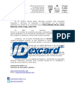 Carta de Presentacion Idex