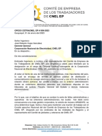 OFICIO CETRA CNEL EP #009-2023 - Petición Al Gerente General de CNEL EP para Reunión de Trabajo Con El CETRA CNEL EP-signed-signed-signed-signed
