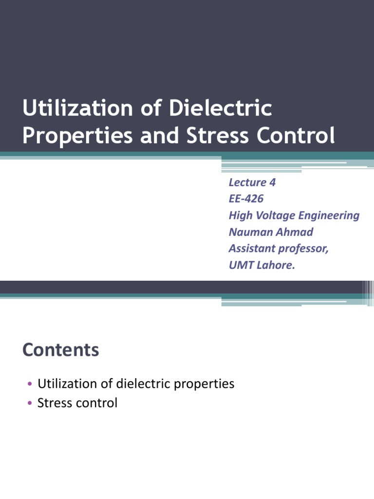High Voltage Stress Control Techniques | PDF | Insulator (Electricity ...