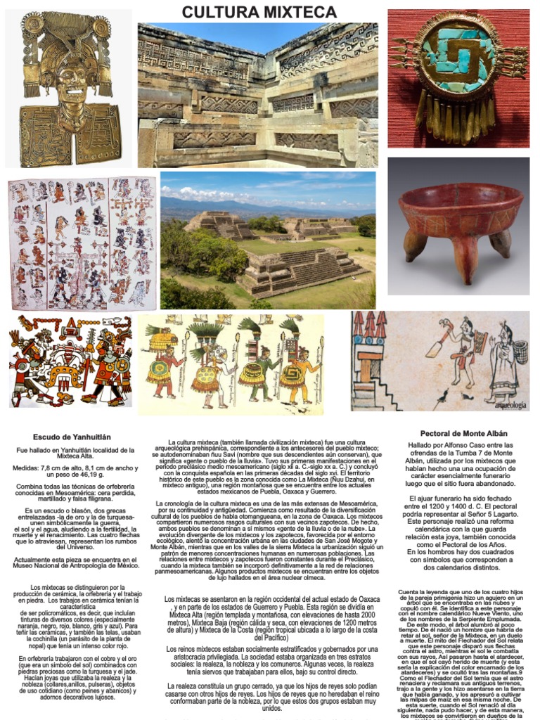 Cultura Mixteca PDF Mesoamérica Cultura de las Americas