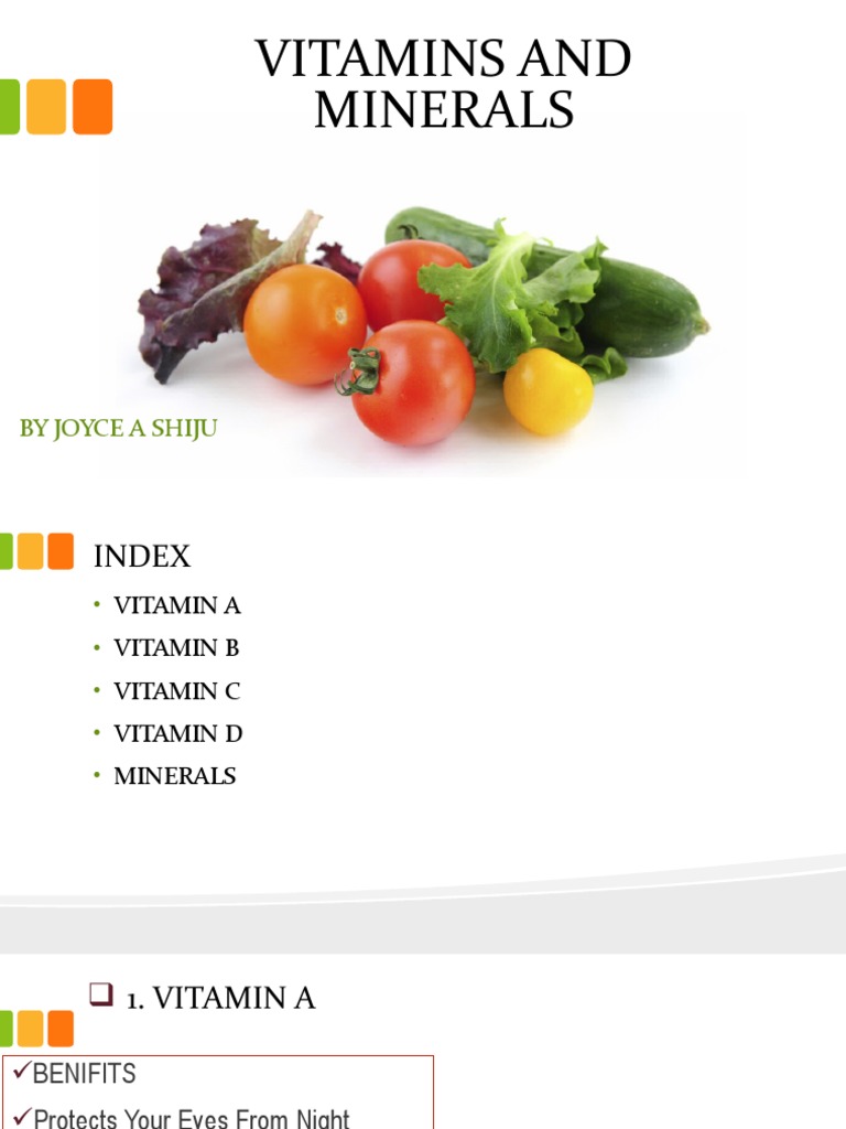 Vitamins and Minerals PDF