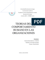 Teorías del comportamiento humano en las organizaciones