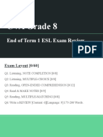 CVA, Grade 8, End of Term 1, ESL Exam Review (PPT)