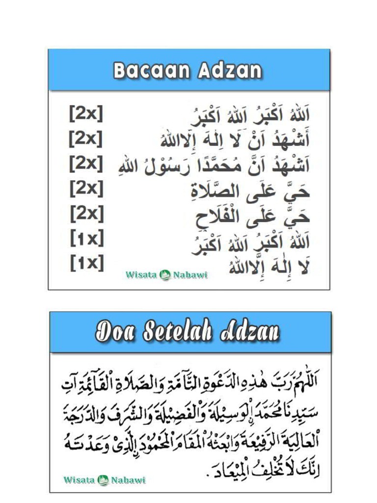 Adzan Dan Doa | PDF