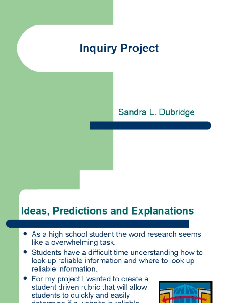 Sandra D - Inquiry Project 1 | PDF | Wikipedia | Websites