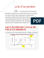 Cycle de Vie Dun Produit