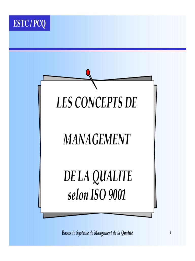 Principes du Management de la Qualité ISO 9001 | PDF | Production et ...
