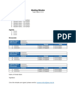 Meeting Minutes Template