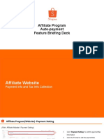 Affiliate payment and tax info collection briefing deck