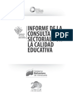 Informe Integrado de La Consulta Nacional Por La Calidad Educativa