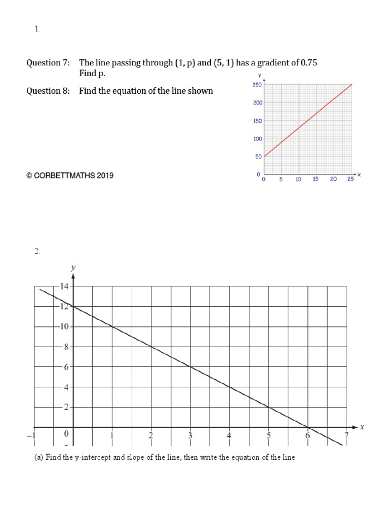 Linear Function Worksheet A | PDF