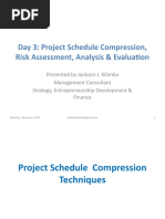 Day 3schedule Compression&Project Risk Assessment (Autosaved)