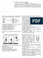 Dilatação térmica em tubulações, trilhos e copos de vidro