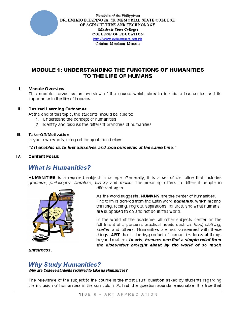 Ge 6 Module 1 Download Free Pdf The Arts Humanities