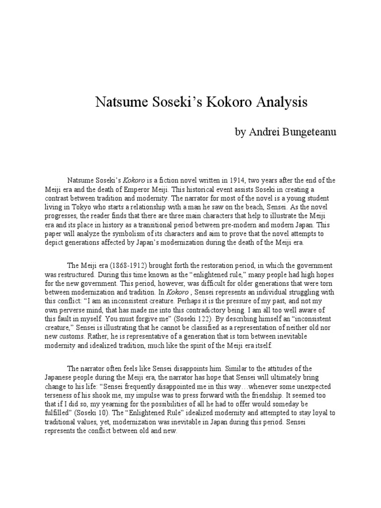 Livro Kokoro de Natsume Soseki