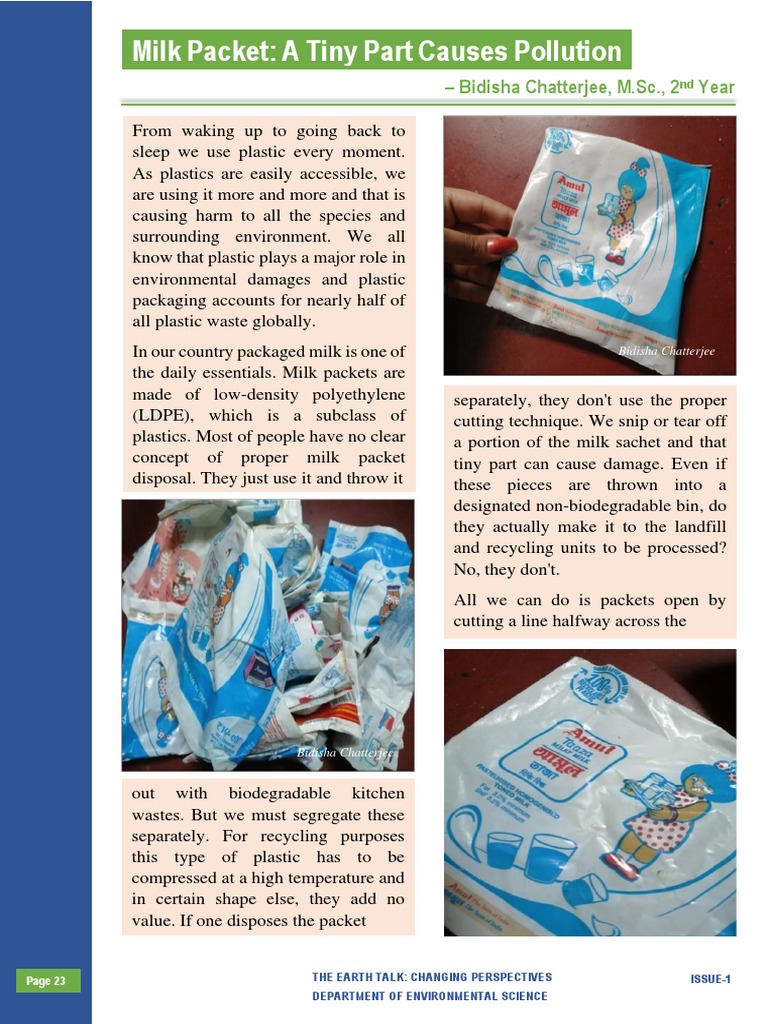Milk Packet Waste and Recycling Issues | PDF | Plastic | Recycling