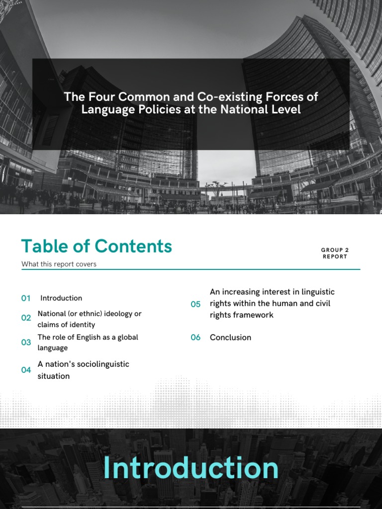 The Four Common and Co-Existing Forces of Language Policies at The ...