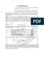 Topic B - Manufacturing Costs (Unit 7)