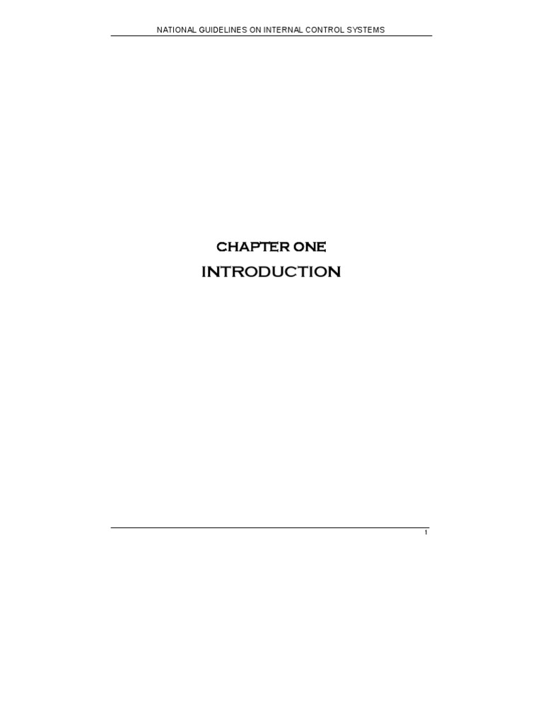 National Guidelines on Internal Control | PDF | Internal Control ...