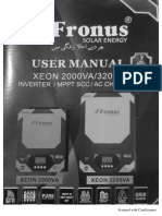 Fronus Xeon Plus Manual
