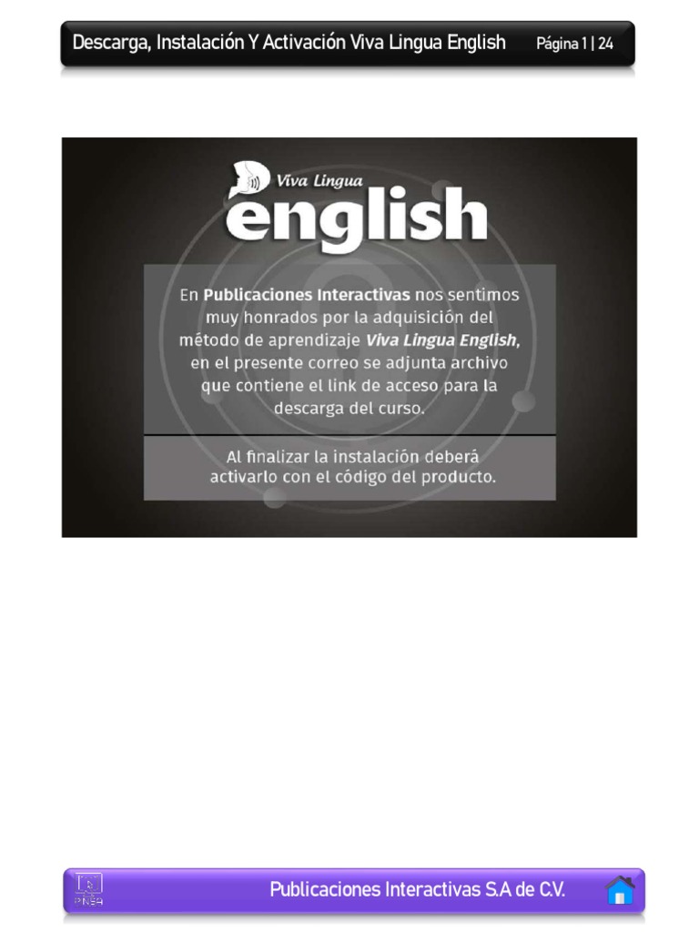 Instalación de Viva Lingua English | PDF | Archivo de computadora ...