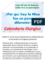 Calendario y Tabla Dias Litúrgicos