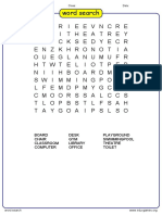 Word Search Clues