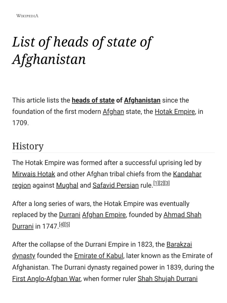 List of heads of state of afghanistan wikipedia pdf people s