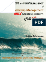 Best and Universal Root of Leadership Management 
