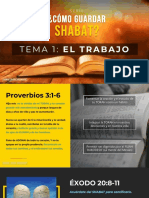 Tema 1 EL Trabajo en SHABAT Cómo Guardar SHABAT