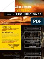 Tema 3 - PROHIBICIONES Cómo Guardar SHABAT
