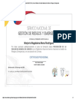 Certificado SNGRE CFB4 - Cursos Virtuales Del Servicio Nacional de Gestión de Riesgos y Emergencias