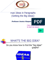 Main Ideas in Paragraphs (Getting The Big Ideas)