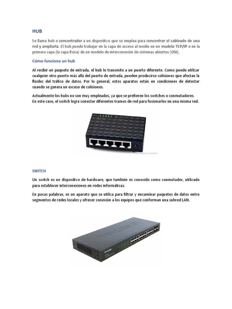 Hub Switch Router | PDF