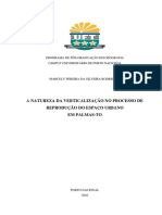 Processo de Verticalização em Palmas-TO: Agentes e Reprodução do Espaço Urbano