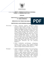 Permenkes No. 416/MENKES/II/2011 Tentang Tarif Pelayanan Kesehatan Di Rumah Sakit