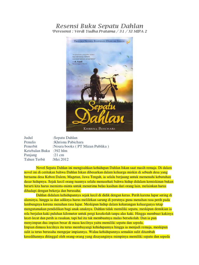 Resensi Buku Sepatu Dahlan | PDF