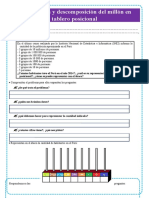 Composición y Descomposición Del Millón en Tablero Posicional