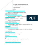 Respuestas Del Examen Gestión de Patrimonio Cultural