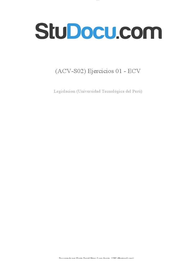 Acv s02 Ejercicios 01 Ecv | PDF | Negocios económicos | Business