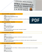 70 Semana Wesleyana Programacao