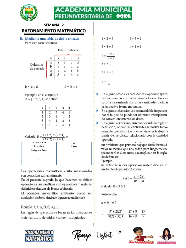 Operaciones Matemáticas y Problemas de Razonamiento | PDF