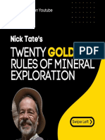 Nick Tate's 20 Rules of Mineral Exploration