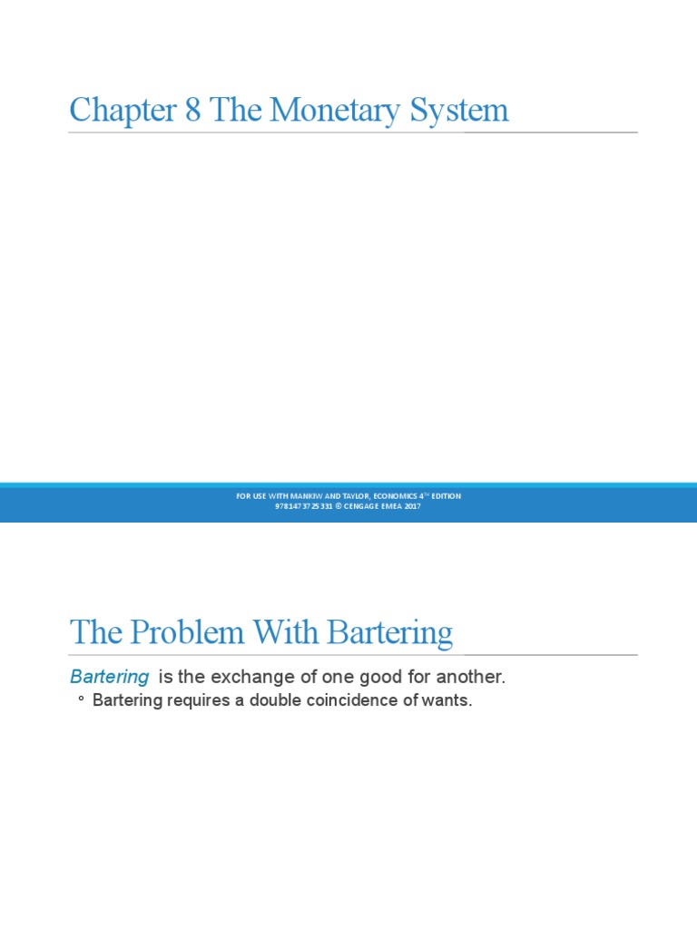 Chapter 8 The Monetary System | PDF | Banks | Money