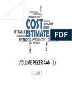 Kuliah 6, Volume Pekerjaan 1