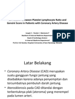 Presentasi Correlation Between Platelet Lymphocyte Ratio and Gensini Score