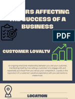 Factors Affecting The Success of A Business