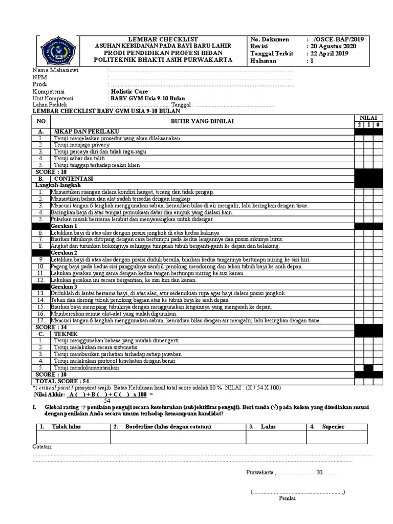 Baby Gym Usia 910 Bulan PDF