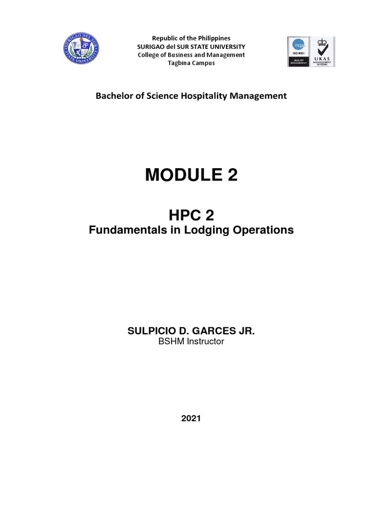 Lodging Operations Fundamentals | PDF | Competence (Human Resources ...