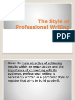 The Style of Professional Writing